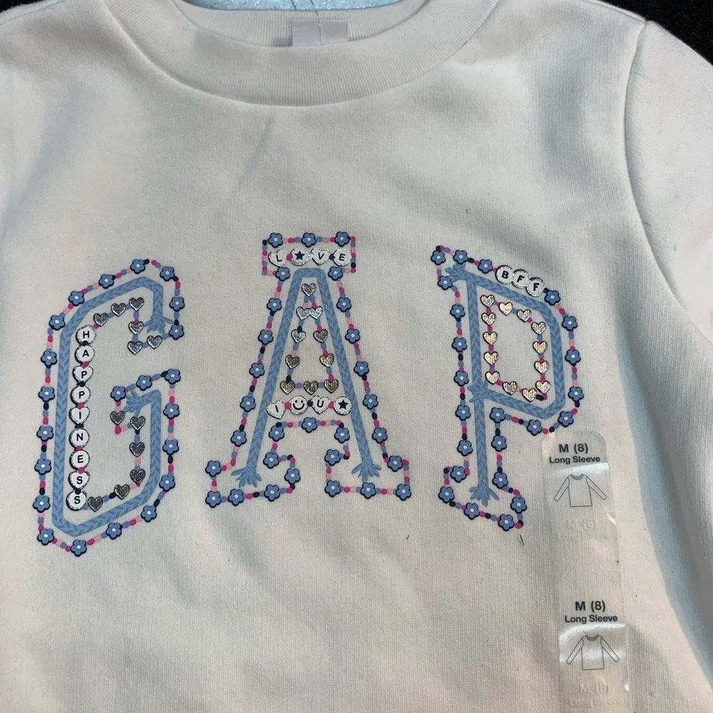 GAP Kids White Long Sleeve Top